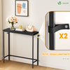 Console table style industriel en metal et MDF 75x24x75 cm Noir - vuunut.com