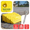 Lot de 2 Rampes de Trottoir en Polypropylene 25x27x11 cm Jaune - vuunut.com