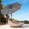 Parasol inclinable 2.70 x 2.40m avec housse de protection gris - vuunut.com