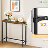 Console table style industriel en metal et MDF 75x24x75 cm Marron - vuunut.com