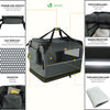 Sac transport pliable chien chat caisse cage portable 50x35x36cm gris - vuunut.com