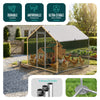 Enclos poulailler en metal galvanise et grillage avec bache PE 200x200x200cm - vuunut.com