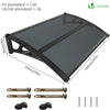 Auvent de porte marquise 120x80 cm en Polycarbonate anti UV Anthracite - vuunut.com