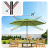 Parasol de jardin inclinable avec aeration et sac bandouliere 270cm vert olive - vuunut.com