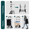Chariot de courses pliable monte escalier aluminium avec sac isotherme noir - vuunut.com