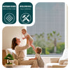 Store moustiquaire pour fenetre enroulable et recoupable en pvc L130 x H160 cm Blanc - vuunut.com