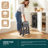 Tabouret pliant antiderapant 39x32x40 cm plastique gris - vuunut.com