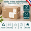 Lot de 20 cartons de demenagement stockage 45L Fabrique en France 50x30x30cm - vuunut.com