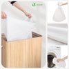 Panier a linge en bambou rectangulaire triple compartiments avec couvercle 150L - vuunut.com