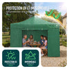 Tonnelle de jardin renforcée 3x3m pliable Barnum avec 4 parois latérales et fenêtres vert - vuunut.com