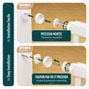 Barriere de securite a pression sans percage Largeur 103-110cm Metal blanc - vuunut.com