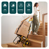 Chariot de courses pliable avec siege Jaune - vuunut.com