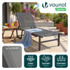 Lot de 2 Bain de soleil transat aluminium en textilene 190x62x31cm gris - vuunut.com