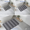 Lot de 2 Tapis de Bain Antidérapant chenille microfibre 60x90cm gris - vuunut.com