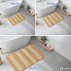 Lot de 2 Tapis de Bain Antidérapant chenille microfibre 60x90cm beige - vuunut.com