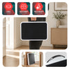 Marche pied pliable en acier portable plateforme antiderapante 38x26cm blanc - vuunut.com