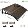 Auvent de porte marquise 120x80 cm transparent en Polycarbonate anti UV Marron - vuunut.com