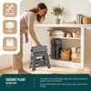 Tabouret pliant antiderapant 37x30x32.5 cm plastique gris - vuunut.com