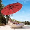 Parasol inclinable 2.70 x 2.40m avec housse de protection rouge - vuunut.com