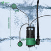 Pompe evacuation pour eaux chargees 8000L/H profondeur 7m vert - vuunut.com