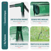 Serre de jardin Serre tomates avec grande porte enroulable bache PE renforcee 135g/m2 100x50x150cm Vert - vuunut.com