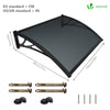 Auvent de porte marquise 100x80 cm en Polycarbonate anti UV Anthracite - vuunut.com