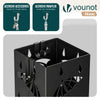 Porte-parapluies Metal avec bac de recuperation eau et 4 Crochets Motif Parapluie 15.5 x 15.5 x 43.5 cm noir - vuunut.com