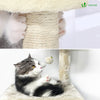 Arbre à Chat 138cm avec Griffoir Plateforme Niche et Capsule Spatiale beige - vuunut.com