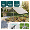 Enclos poulailler en metal galvanise et grillage avec bache PE 300x200x200cm - vuunut.com
