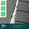 Lot de 11 dalles clipsables exterieures 30x30cm modulaire plastique anthracite - vuunut.com