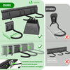 Support mural rangement pour 6 velos et 3 casques rails et crochets metal noir - vuunut.com