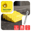 Lot de 2 Rampes de Trottoir en Polypropylene 25x27x7 cm Jaune - vuunut.com