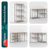 Etagères de rangement charge lourde robuste à 4 niveaux 80x40x160cm - vuunut.com