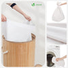 Panier a linge en bambou rond avec couvercle 58L - vuunut.com