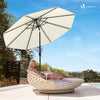 Parasol inclinable 2.70 x 2.40m avec housse de protection beige - vuunut.com