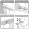 Barriere de Securite porte et escalier 88-96cm blanc pour animaux - vuunut.com