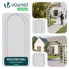 Lot de 4 Arche de jardin pour plantes grimpantes 140x37x240cm en metal Noir - vuunut.com