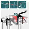 Sechoir a linge etendoir extensible 4 Niveaux 190x64x170cm noir-gris - vuunut.com