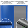 Bache piscine rectangulaire double couche en Polyethylene 160 gr/m2 avec filet ecoulement 4x8m Bleue - vuunut.com