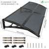 Auvent de porte marquise 200x80 cm en Polycarbonate anti UV Anthracite - vuunut.com