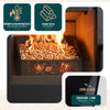 Panier Bruleur a Granules pellets pour cheminee 30x25,7x17cm metal Noir