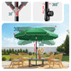 Parasol de jardin 2m avec ancrage sol et sac de transport Vert - vuunut.com