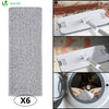 Balai microfibre et Seau Essoreur avec 6 serpillères Réutilisables Balai Plat Double compartiment blanc - vuunut.com