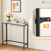 Console table style industriel en metal et MDF 75x24x75 cm Blanc - vuunut.com