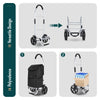 Chariot de course pliable aluminium 2 roues noir - vuunut.com