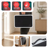 Marche pied pliable en acier portable 3 hauteurs reglables plateforme antiderapante 38x26cm blanc - vuunut.com