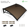 Auvent de porte marquise 120x80 cm transparent en Polycarbonate anti UV Marron - vuunut.com