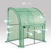 Serre de jardin hivernage murale adossee avec bache PE 200x100x180cm vert - vuunut.com