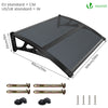 Auvent de porte marquise 100x80 cm en Polycarbonate anti UV Anthracite - vuunut.com