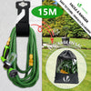 Tuyau d’Arrosage Extensible 15m avec Récipient Savon et accessoires vert - vuunut.com